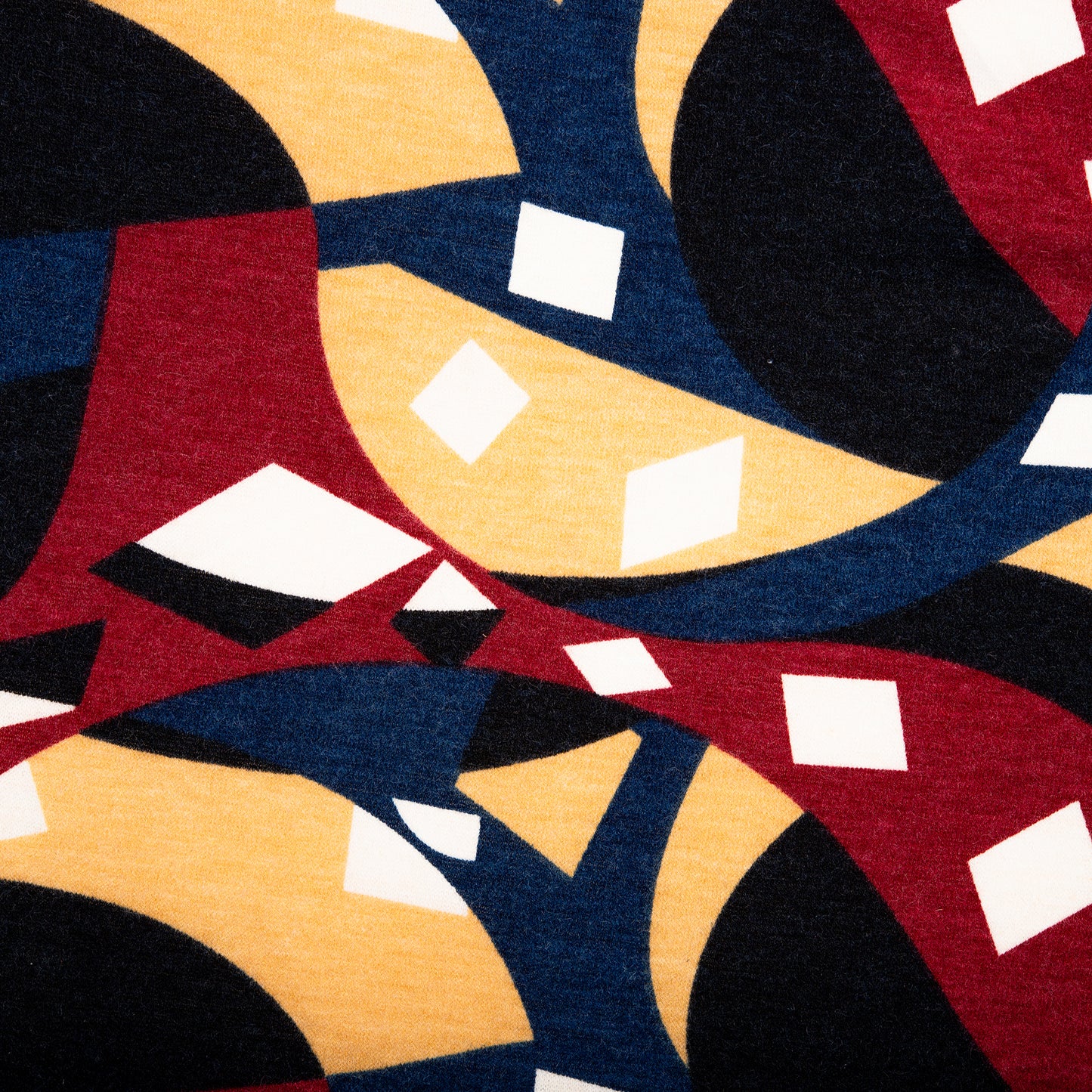 Sweater knit - LIVIA - Geometric - Black / Blue / Red