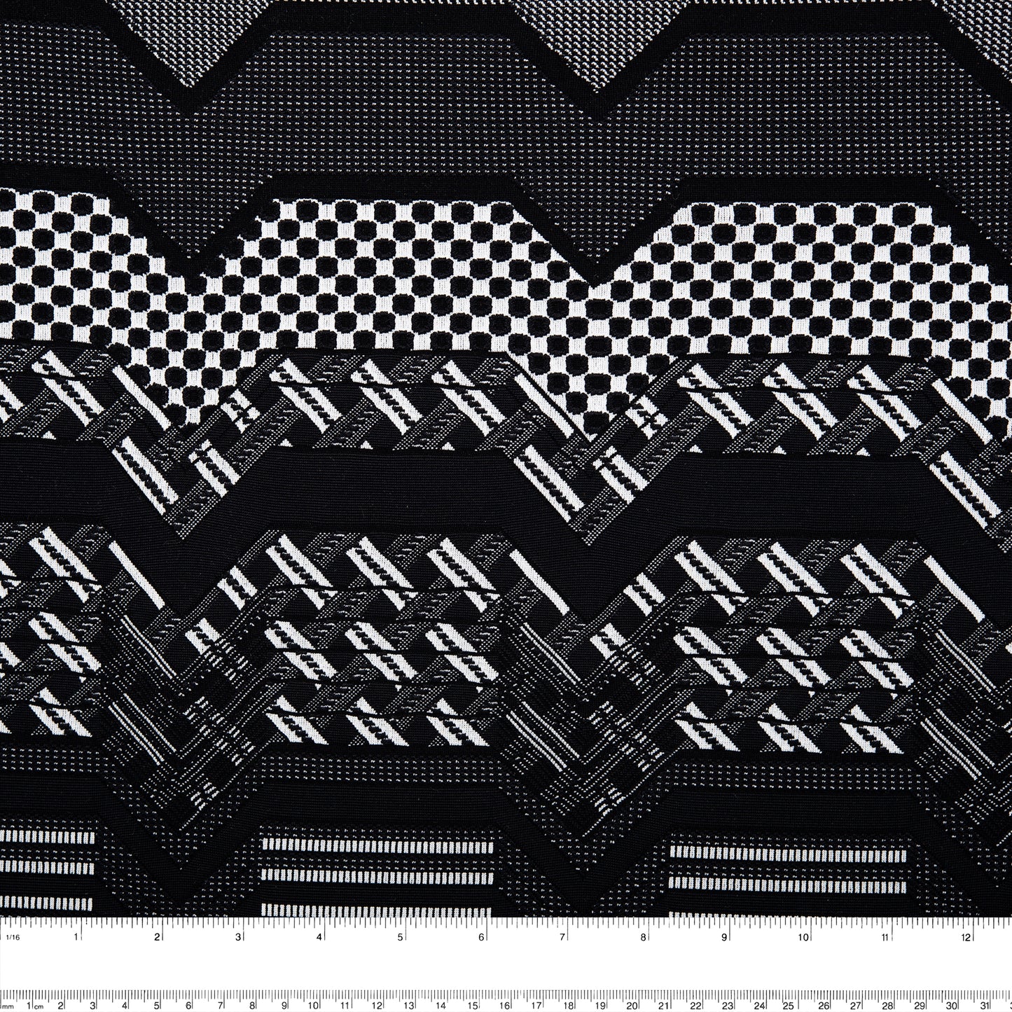 Tricot texturé - LÉA - Géométrique - Noir