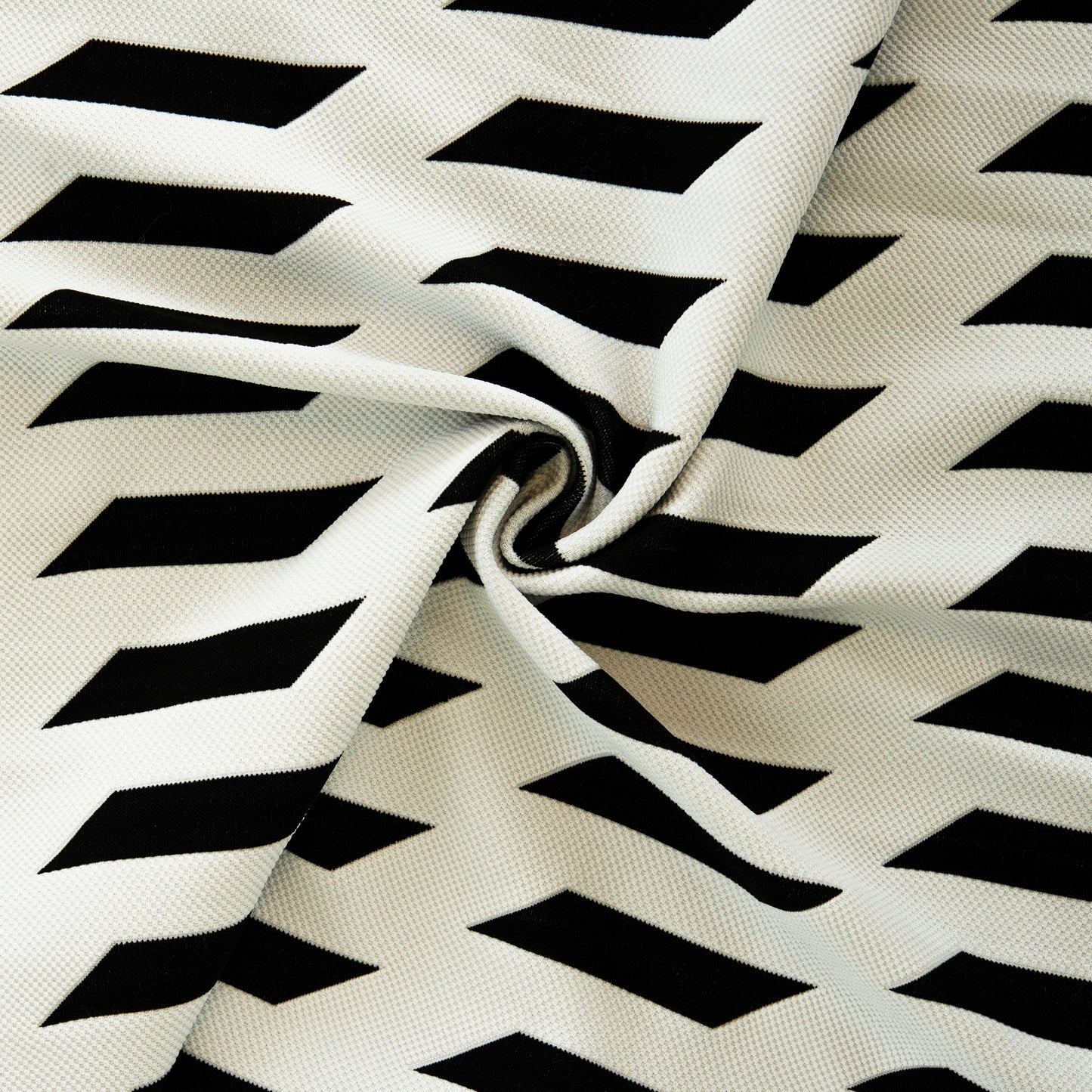 Tricot texturé - LÉA - Géométrique - Noir / Blanc