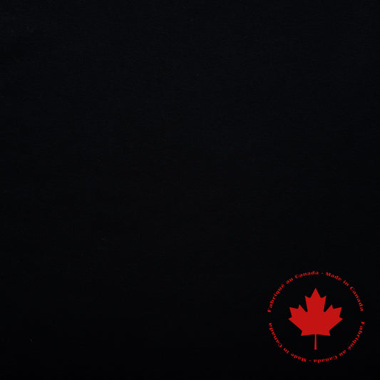 Tricot côtelé tubulaire 1 x 1 - Canadien - Noir