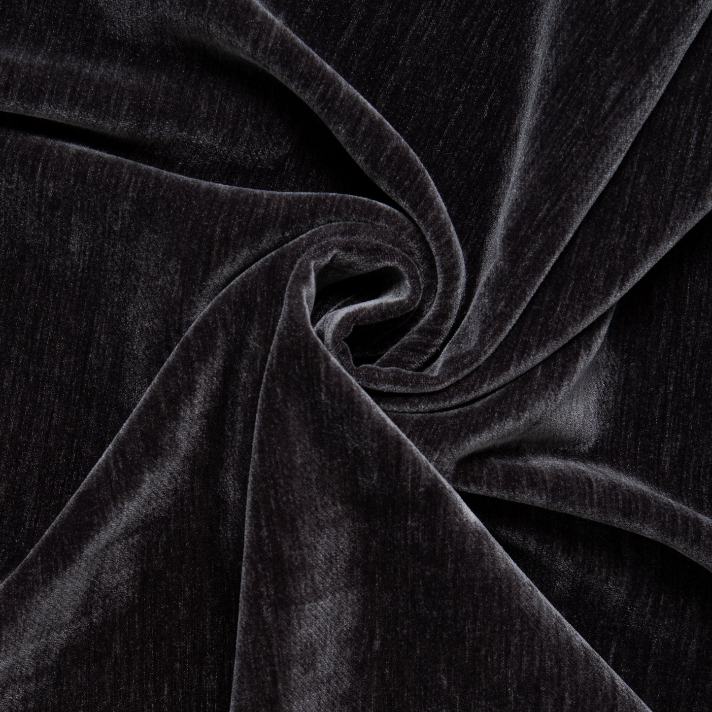Double-sided stretch velvet - GLORIA - Dark gray