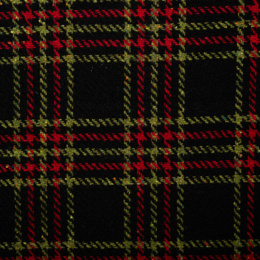 Yarn-dyed wool - ITALIANO - Scottish plaids - Black / Red