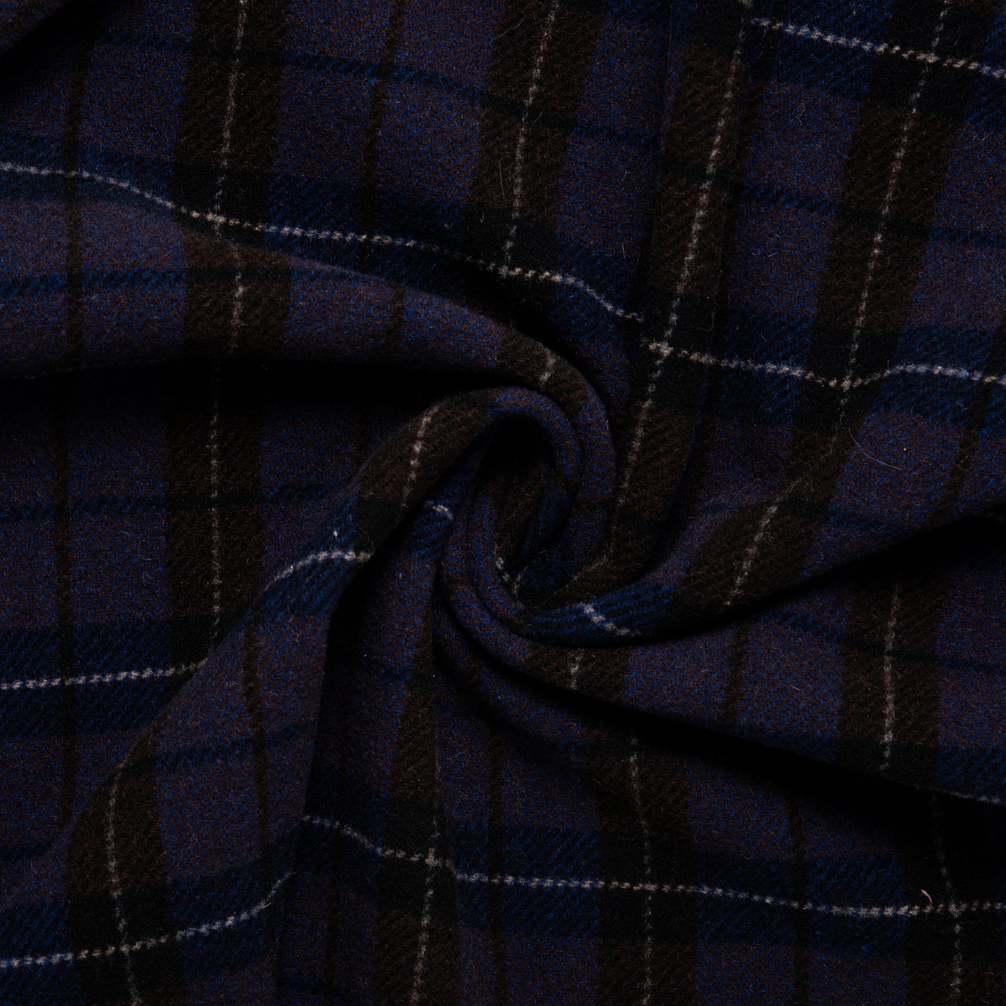Yarn dyed wool - ITALIANO - Scottish plaids - Navy / Brown
