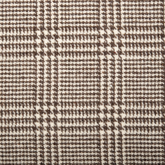 Yarn-dyed wool - ITALIANO - Houndstooth - Off-white / Taupe