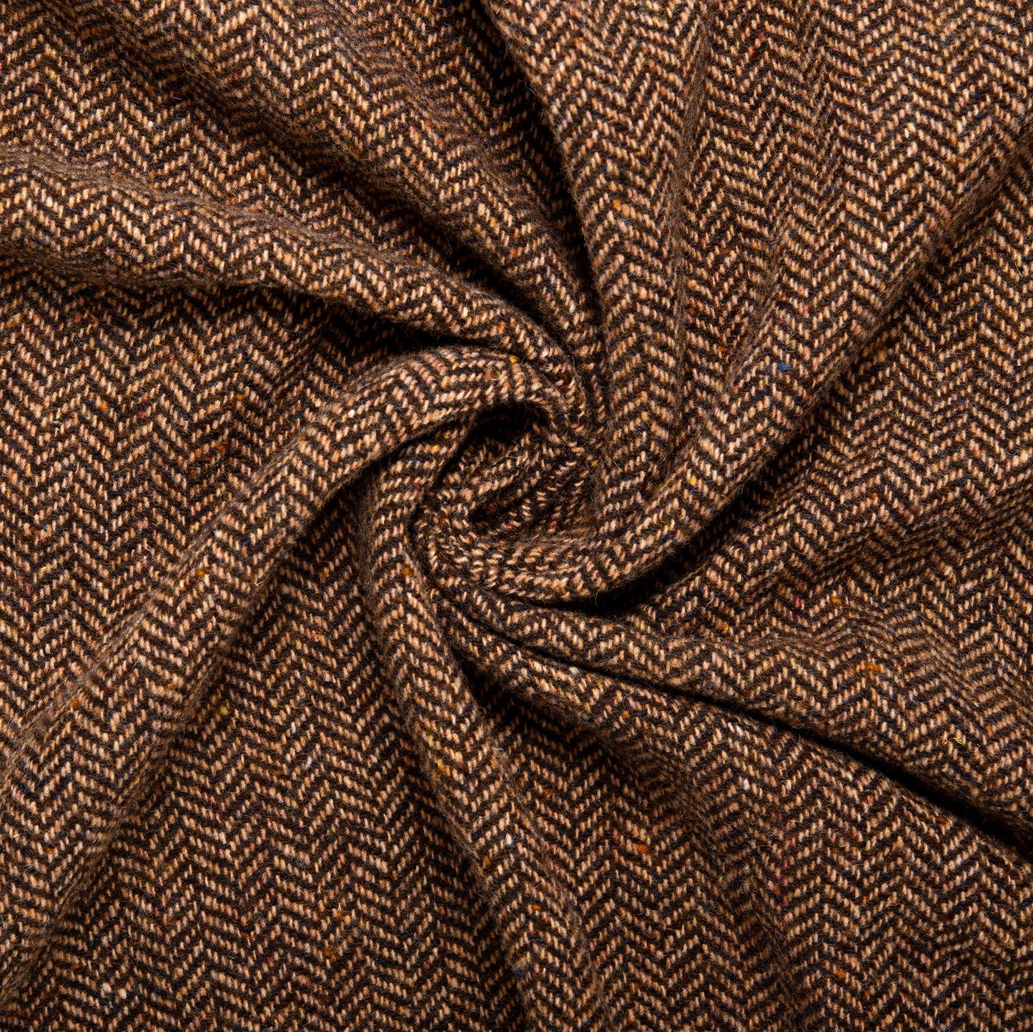 Yarn dyed wool - ITALIANO - Medium herringbone - Brown